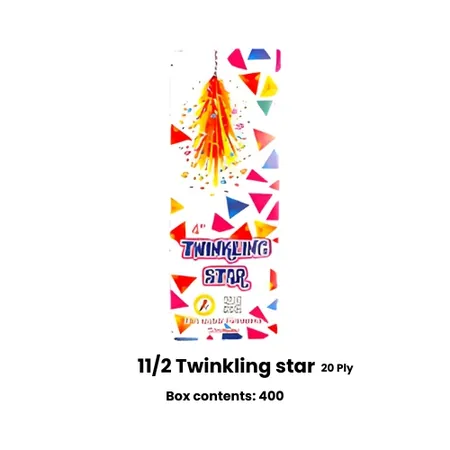 1.5 inch Twinkling Star 20 ply crackers Sivakasi