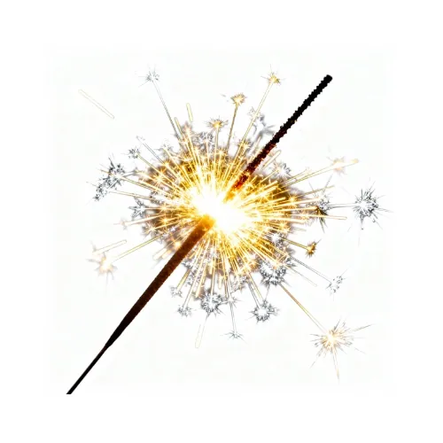 Large sparklers firework bright glowing sparks celebration
