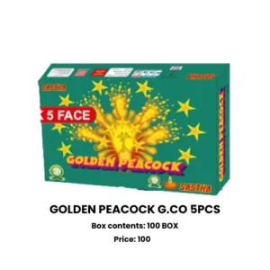 Golden Peacock fireworks G.Co 5pcs Sivakasi